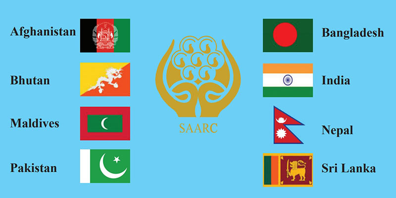 Time difference between SAARC countries and Nepal